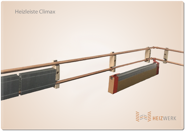 Heizleiste snap-on "Climax" - mittlere Versandeinheit 4,6 Meter - 938 Watt